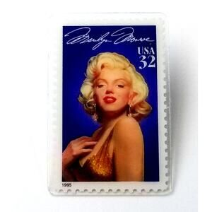 VTG 1995 Marilyn Monroe Legends of Hollywood USPS USA 32 Cent Stamp Plastic Pin